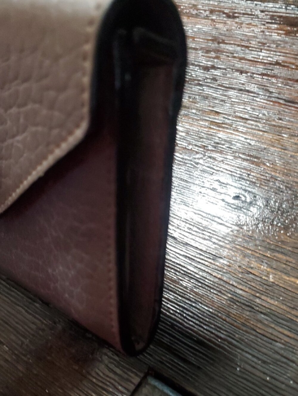 Chloe Taupe Leather Envelope Wallet with Gold-Tone Clasp - Picture 4 of 13